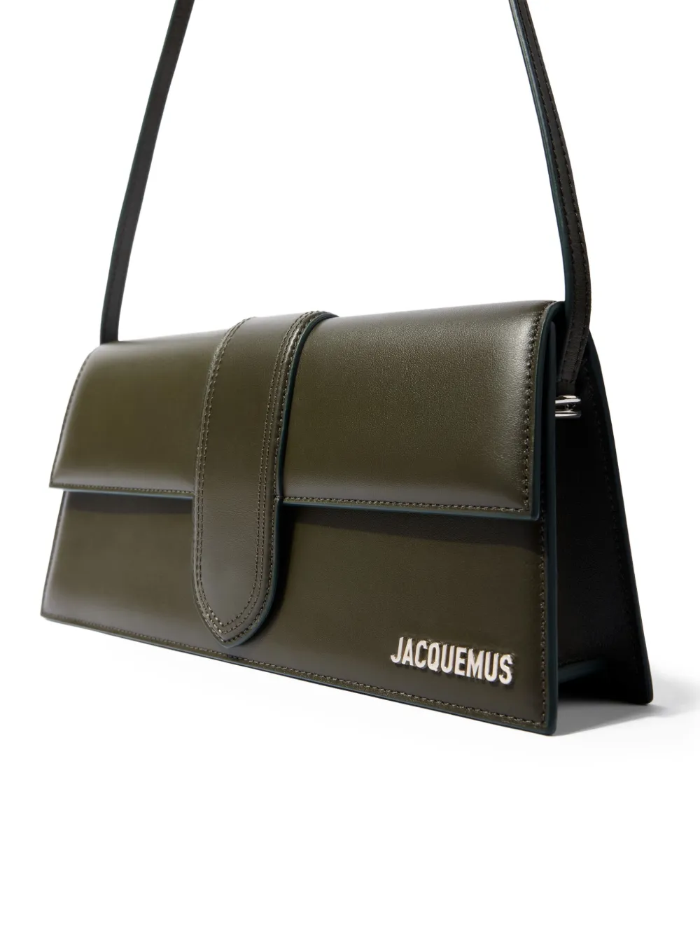 Кожаная сумка через плечо Le Chouchou с клапаном JACQUEMUS, зеленый — фото 3