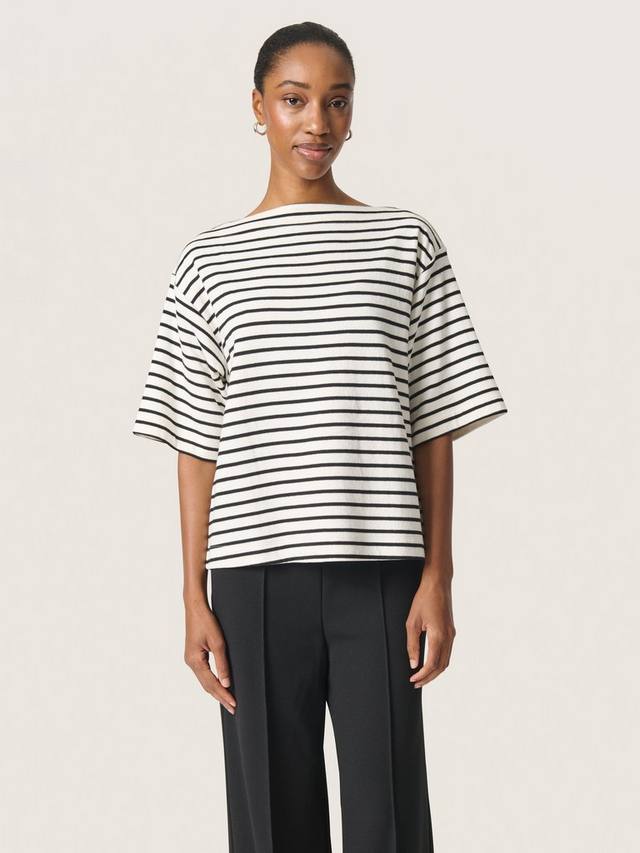 

Свитшот Ingina в полоску Soaked In Luxury, White/Black