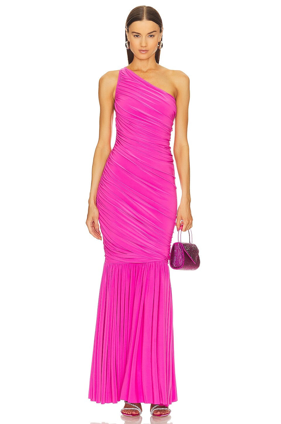 

Платье Norma Kamali Diana Fishtail Gown, цвет Orchid Pink
