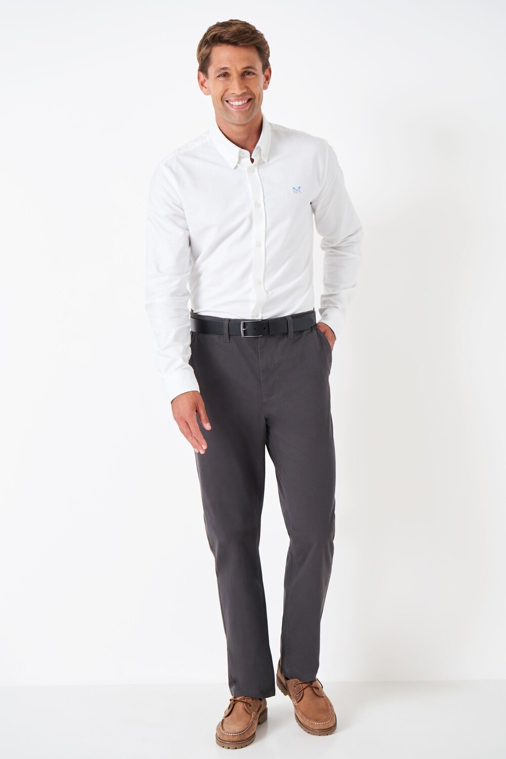

Одежда для экипажа, облегающие брюки чиносы Crew Clothing Company, серый