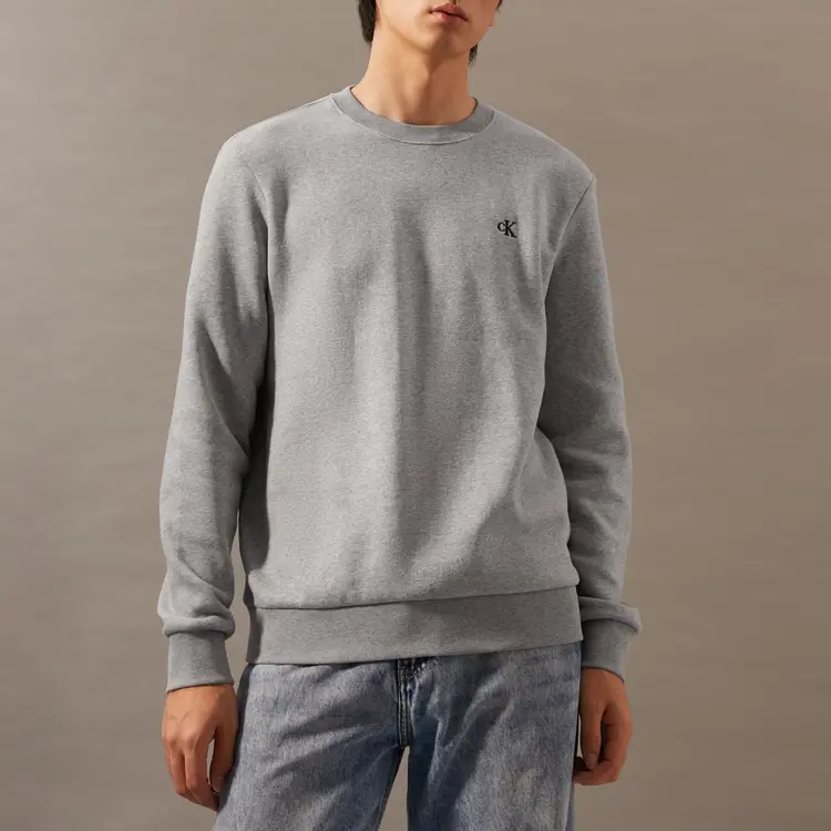 Толстовка CALVIN KLEIN мужская кокосово-серого цвета — фото 4