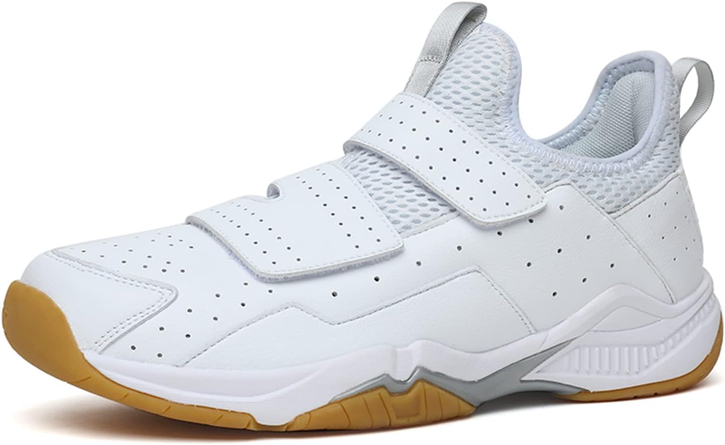 

Кроссовки для зала для тенниса, бадминтона, настольного тенниса, волейбола, паддл-тенниса для мужчин и женщин, мальчиков и девочек Ybberik, белый