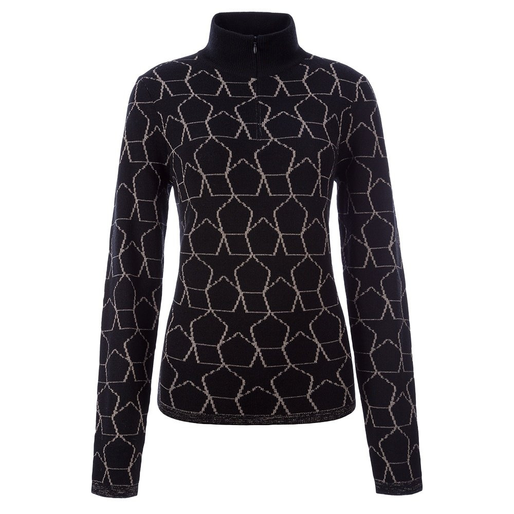 

Свитер Meister Felicia с застежкой-молнией на четверть длины (женский), Black/Bronze Metallic