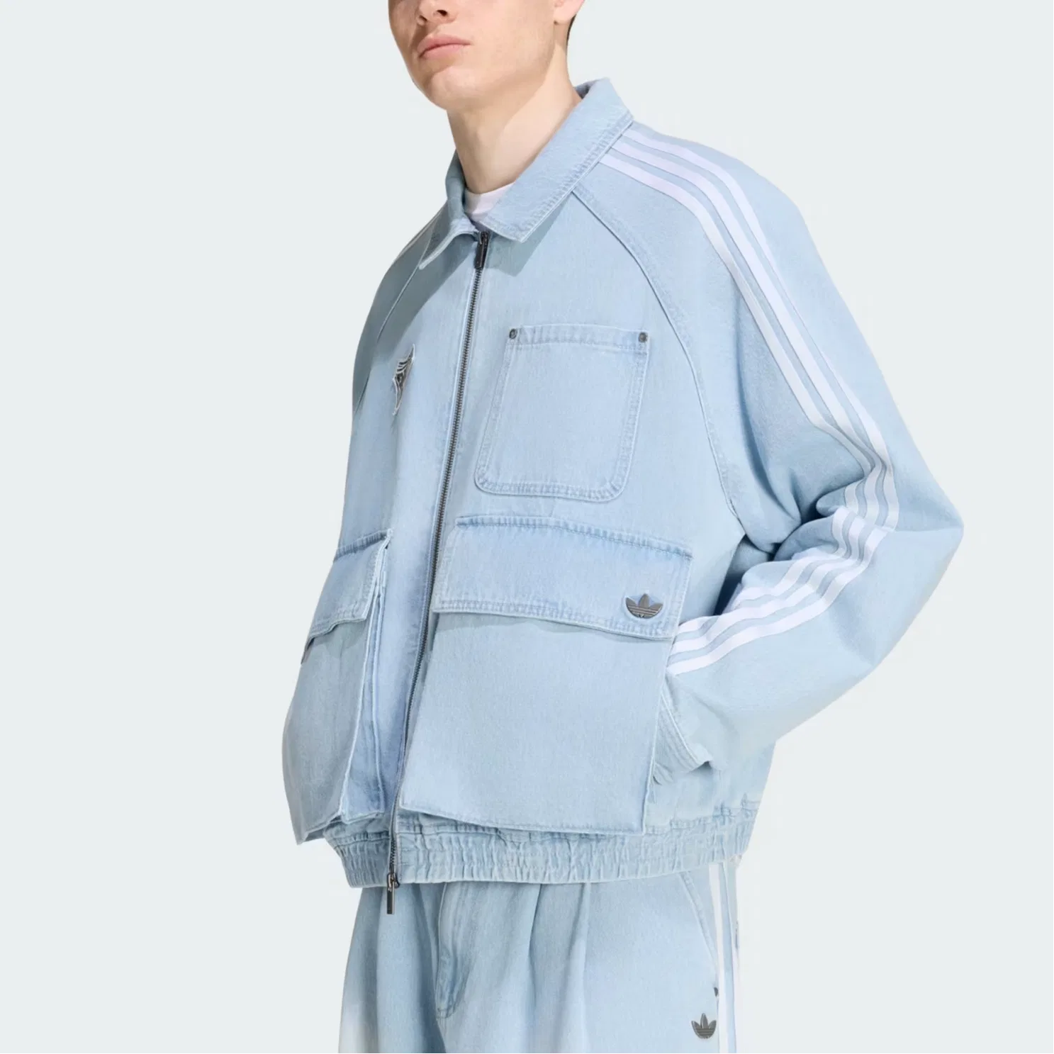 Джинсовая куртка мужская ADILENIUM Adidas Originals, Light Blue — фото 4