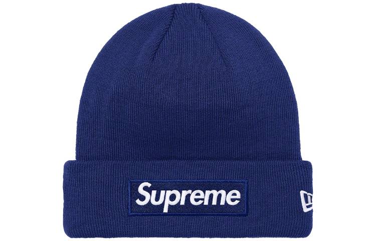 

Шапка New Era Box Logo Beanie FW21 Supreme, marine синий