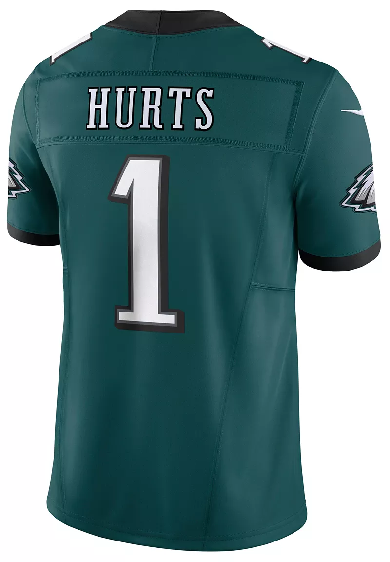 Мужская майка Nike Philadelphia Eagles Jalen Hurts #1 Green Vapor Limited — фото 3