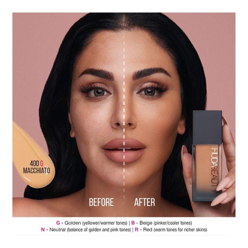 Маска для лица Huda Beauty — Тональный #Fauxfilter luminous matte foundation , nr. macchiato, 400 г — фото 4
