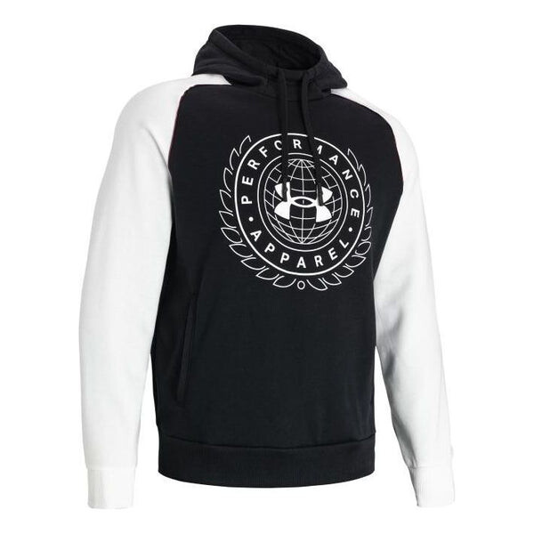 

Толстовка rival varsity fleece hoodie 'black white' Under Armour, черный