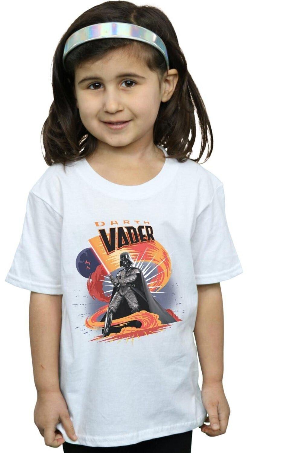 

Хлопковая футболка Darth Vader Swirling Fury Star Wars, белый