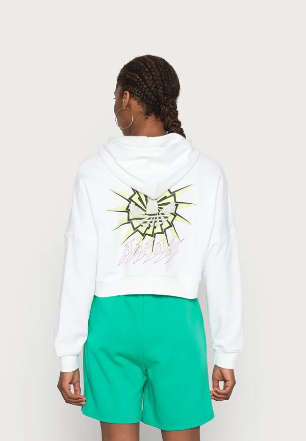 Укороченная толстовка с капюшоном Adidas Originals, White