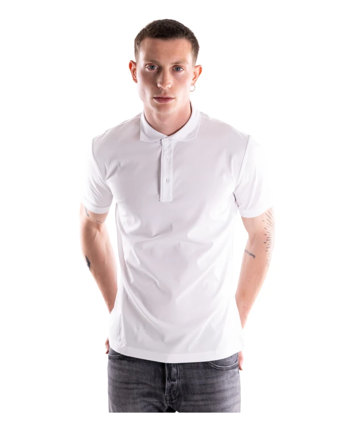 

Поло из хлопкового трикотажа People Of Shibuya, белый