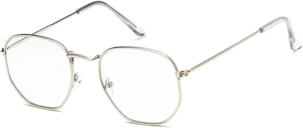 

Солнцезащитные очки с защитой от УФ-излучения UV400 | Овальные прозрачные линзы, металлическая оправа в стиле панк | для женщин и мужчин, для занятий спортом на открытом воздухе и вождения DSVIGF, Silver