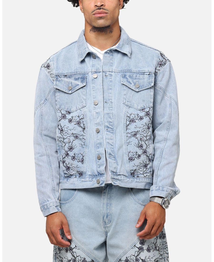 

Мужская джинсовая куртка с вставками из ядовитого плюща SAINT MORTA, No Color