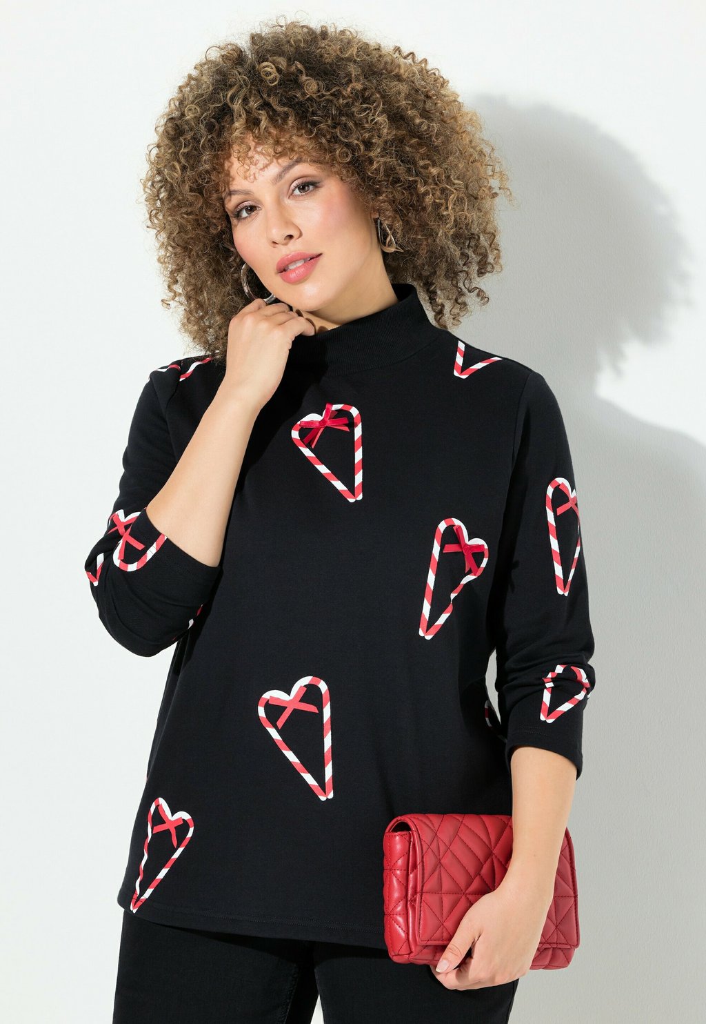 

Толстовка CANDY CANE GRAPHIC Ulla Popken, черный