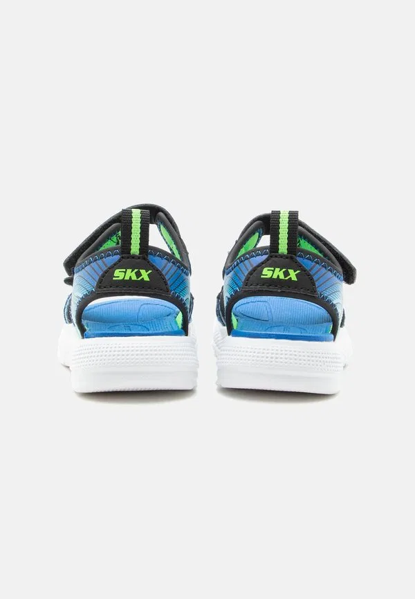 Сандалии microspec splash Skechers, Black/Lime/Blue — фото 3