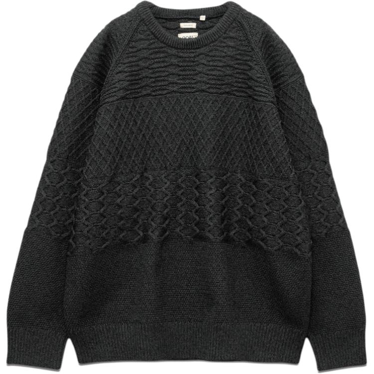 

Фактурный свитер с круглым вырезом Nanamica, черный