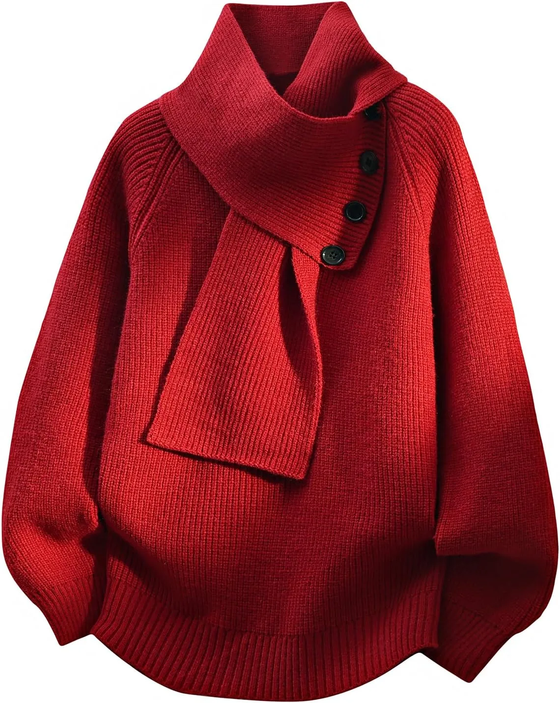 

Мужской свитер с V-образным вырезом и съемным шарфом-воротником GMOYD