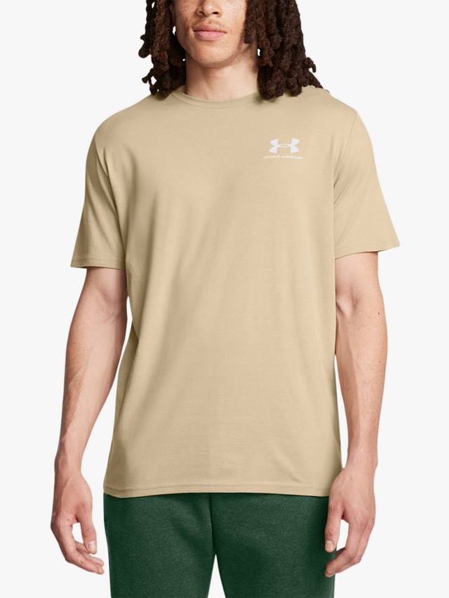 

Футболка с логотипом Under Armour, цвет City Khaki/White