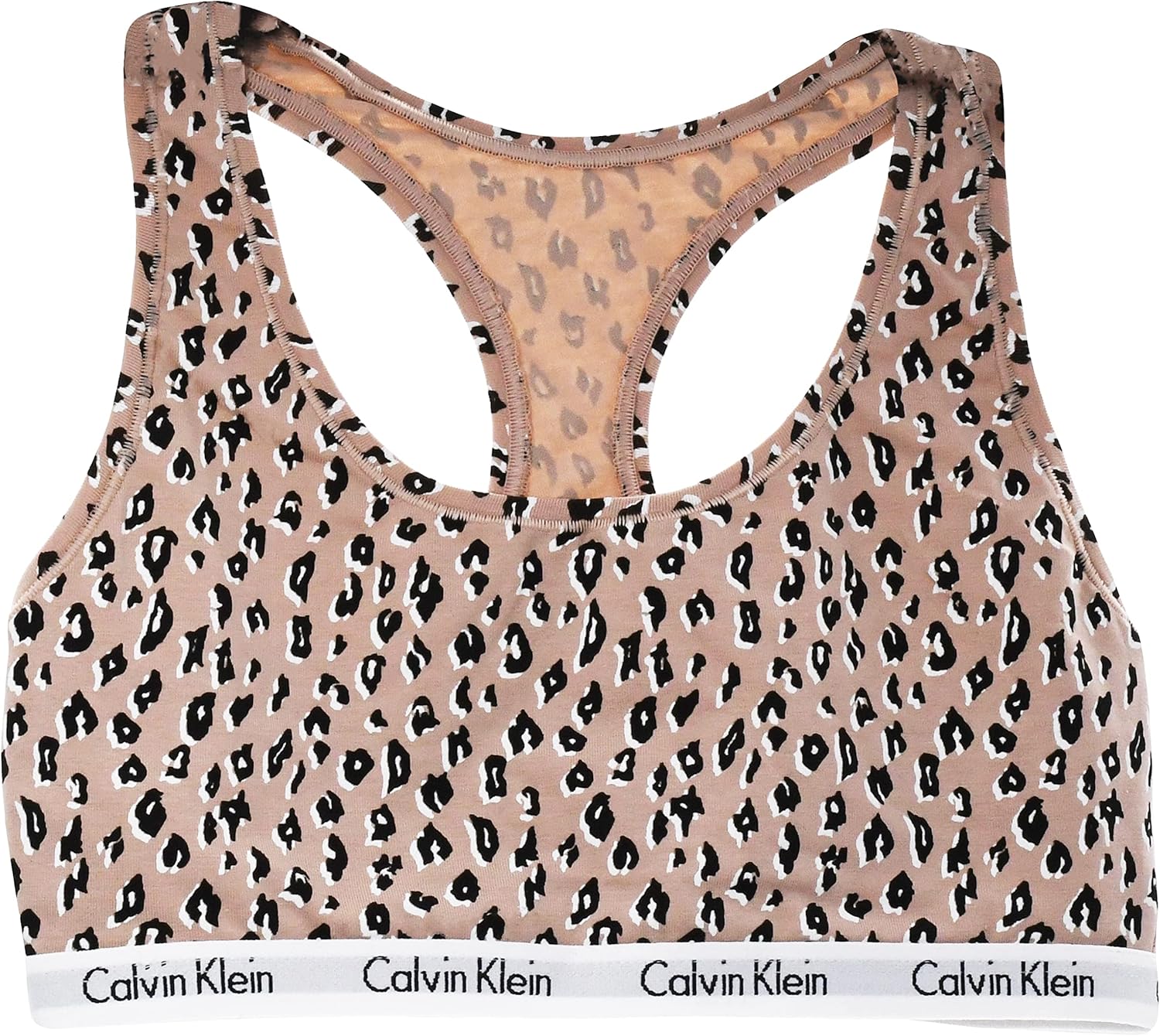 

Женский бюстгальтер-бралетт Calvin Klein Carousel с логотипом, Cheetah Shadow Honey Almond