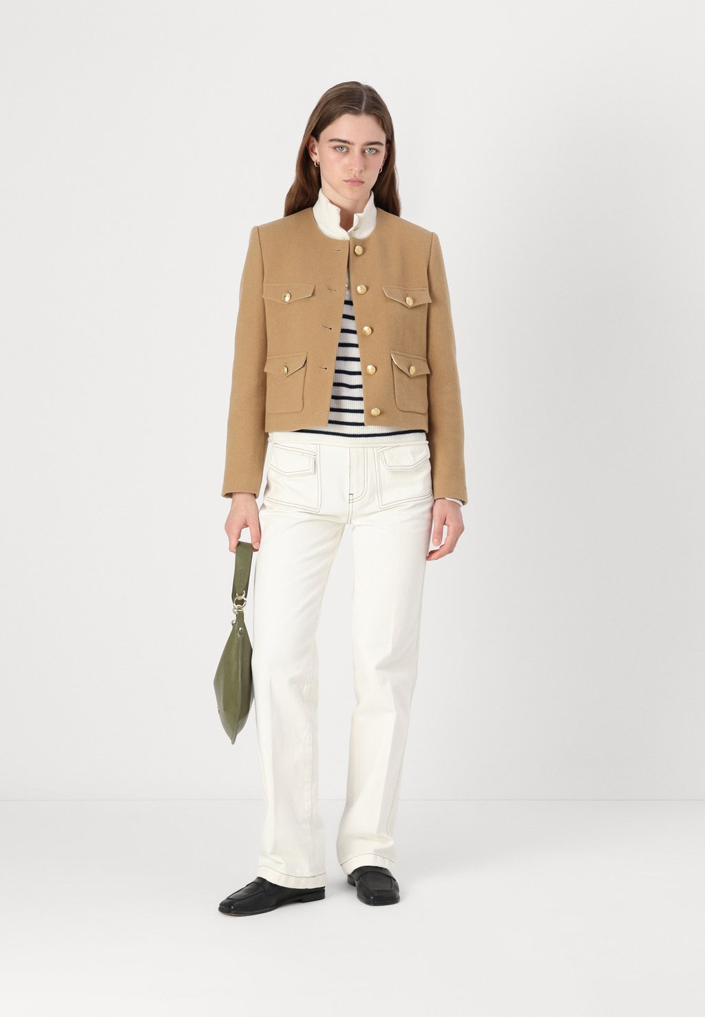 

Легкая куртка CROP GOLD BUTTON JACKET Tommy Hilfiger, бежевый