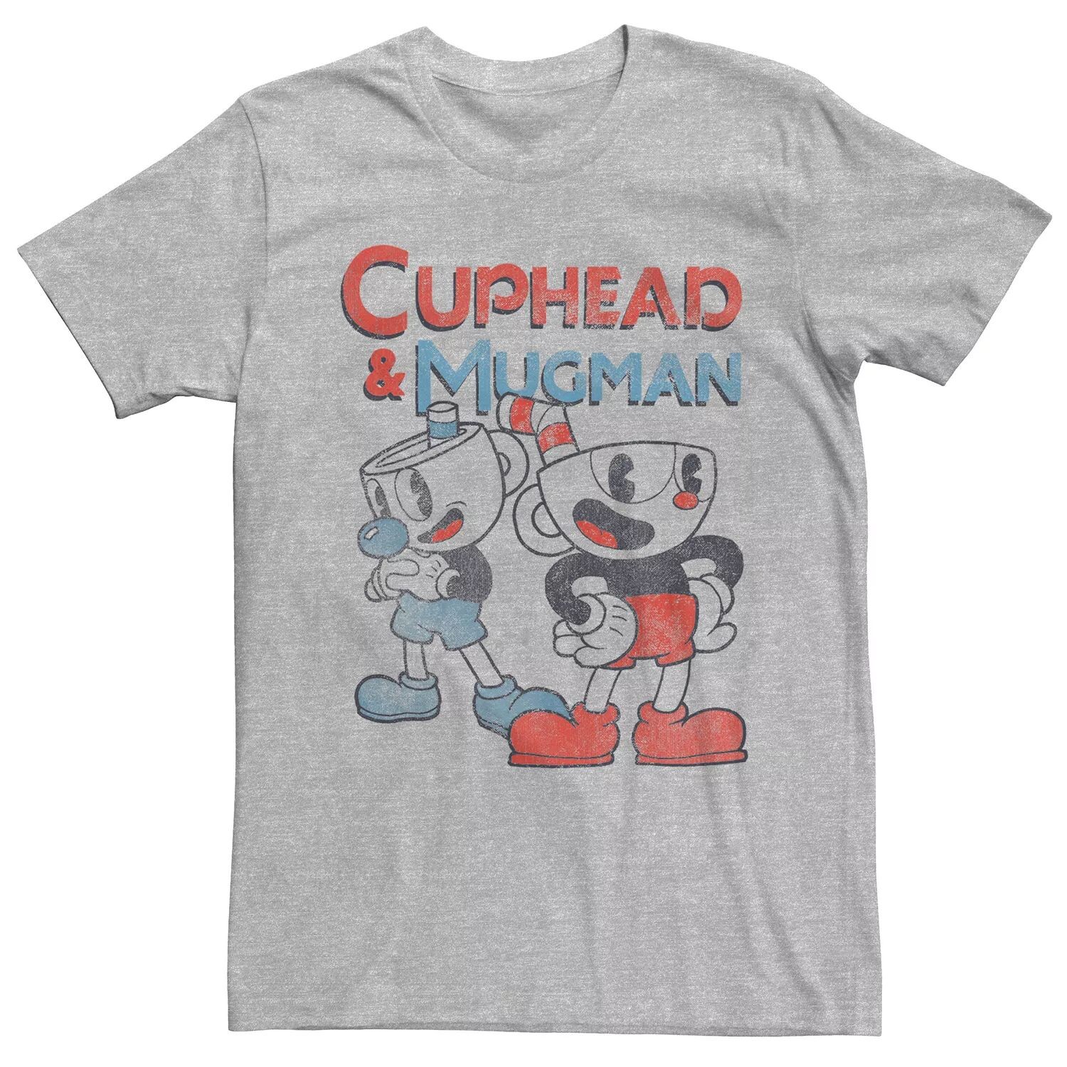 

Мужская футболка с рисунком Cuphead & Mugman Licensed Character