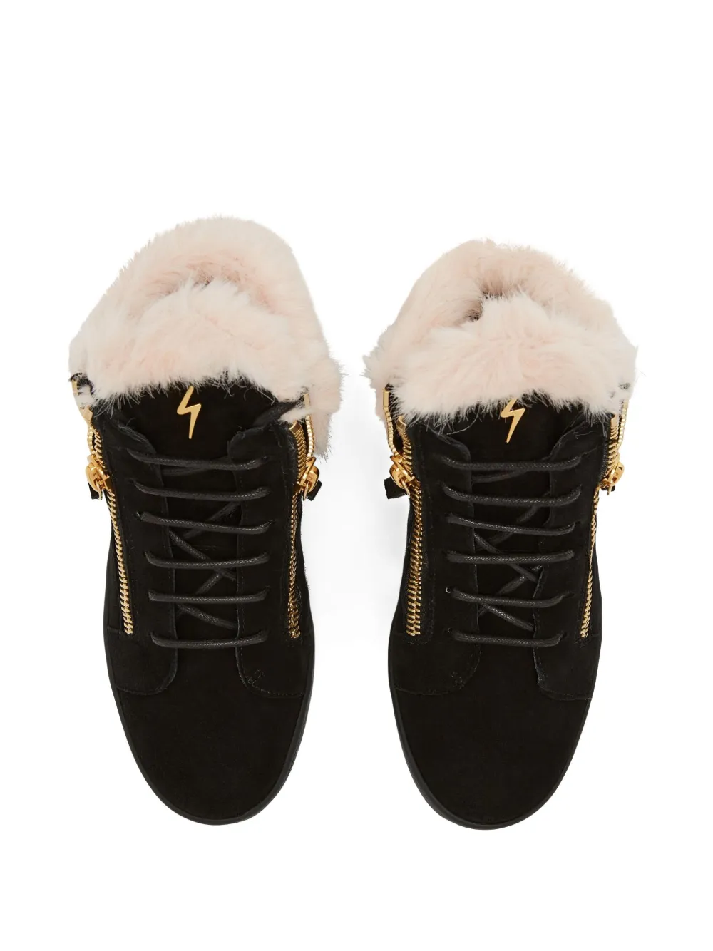Кроссовки Kriss с меховой отделкой Giuseppe Zanotti, черный — фото 4