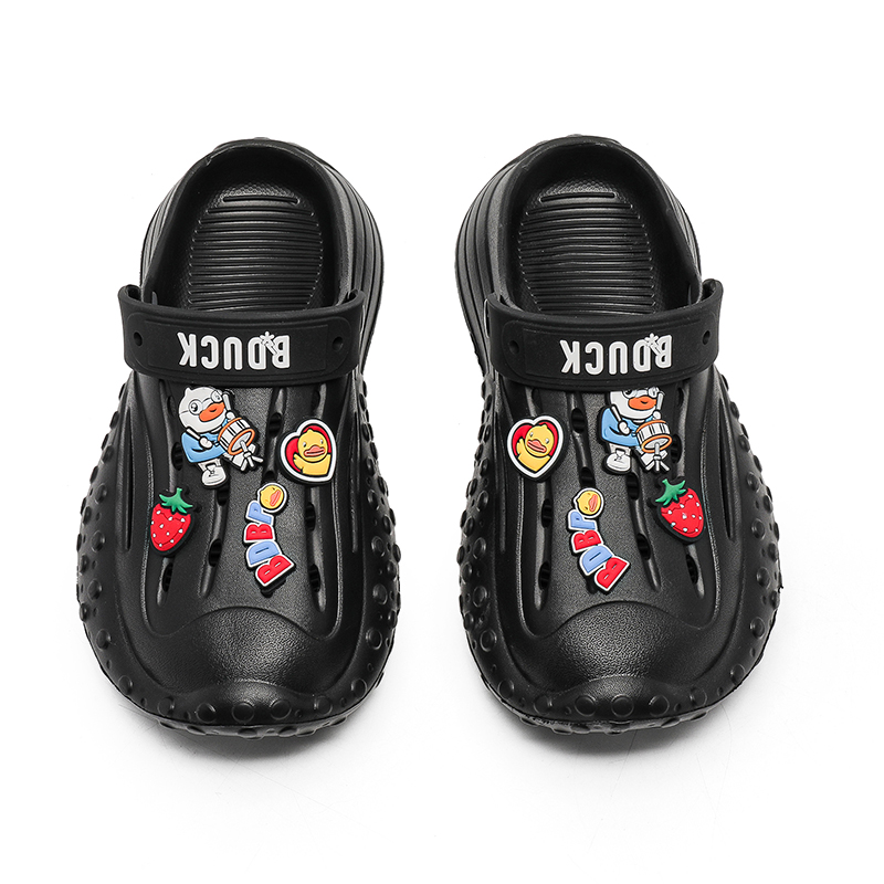 B.Duck Летняя коллекция Citywalk клоги унисекс черные, цвет Black — фото 2