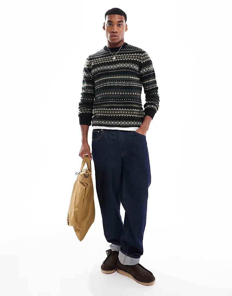 

Случай fair isle свитер с круглым вырезом Barbour