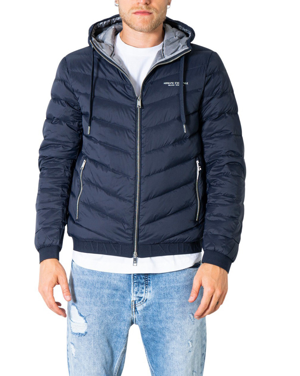 

Куртка Armani Exchange с капюшоном, синий