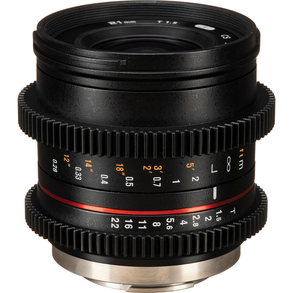 

Компактный высокоскоростной кинообъектив Rokinon 21mm T1.5 для Fujifilm X