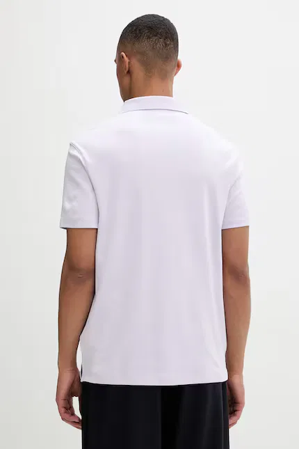 Поло Calvin Klein из эластичного хлопка, фиолетовое — фото 3