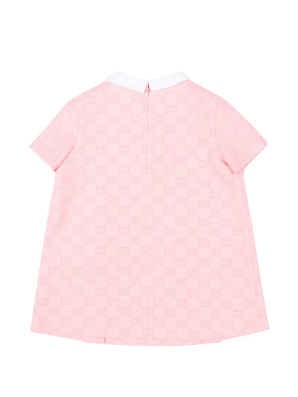 Платье с воротником и короткими рукавами Gucci Kids, розовый — фото 2