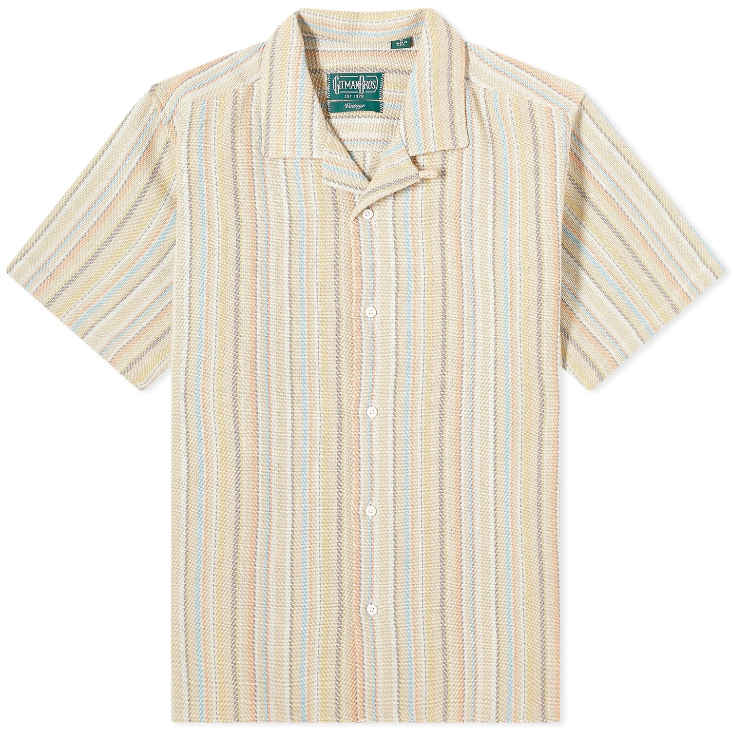

Рубашка Gitman Vintage Baja Blanket Camp Shirt, цвет Natural