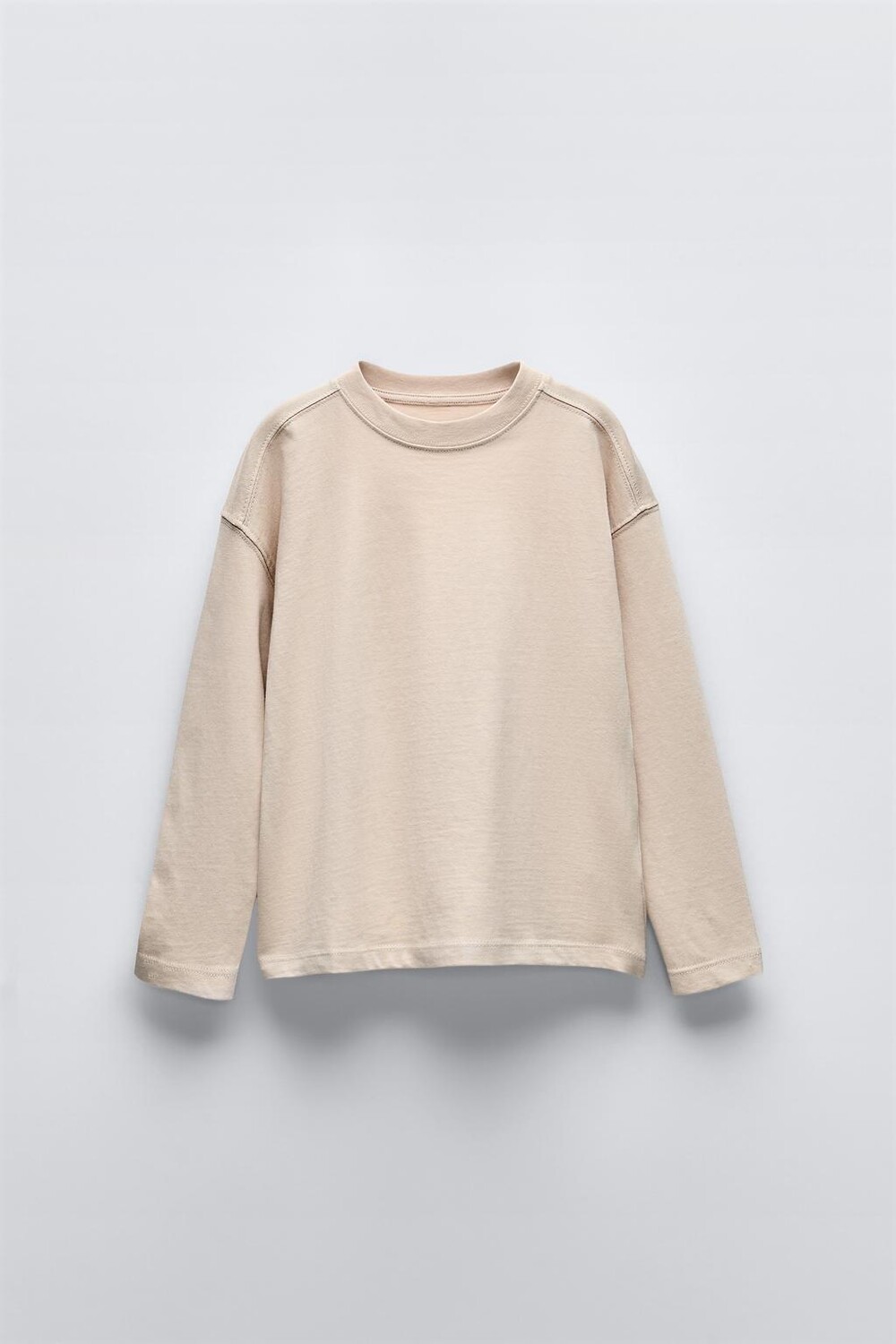 

Базовая футболка ZARA, коричневый/серо-коричневый