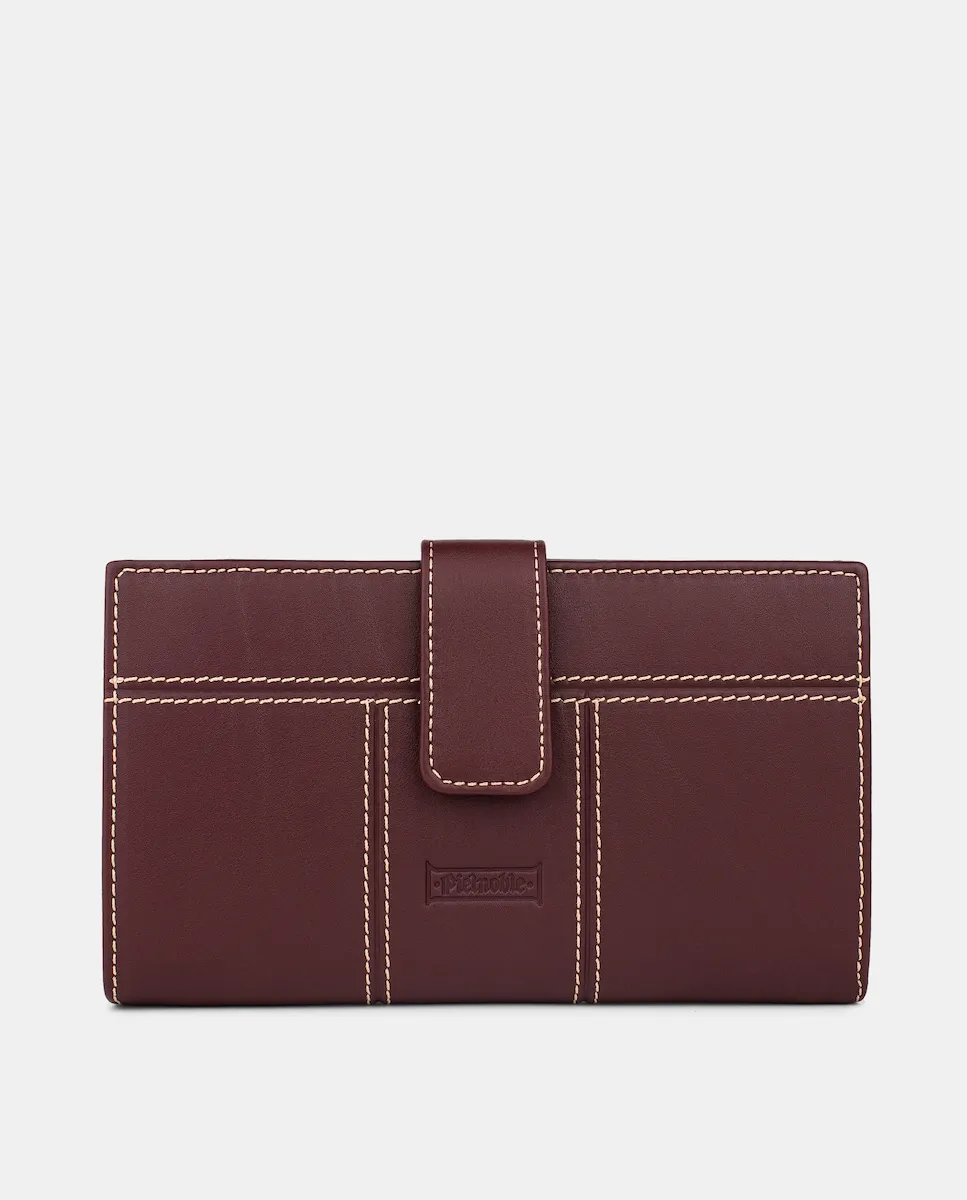 

Ультра-большой кошелек Pielnoble, бордовый
