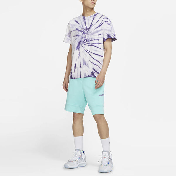 Футболка Air Jordan Tie Dye Printing Loose Knit Short Sleeve Purple, фиолетовый — фото 3