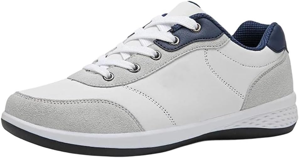 

Мужские весенние водонепроницаемые кроссовки для прогулок, повседневная кожаная спортивная обувь, противоскользящая обувь для тенниса Generic, белый/серый