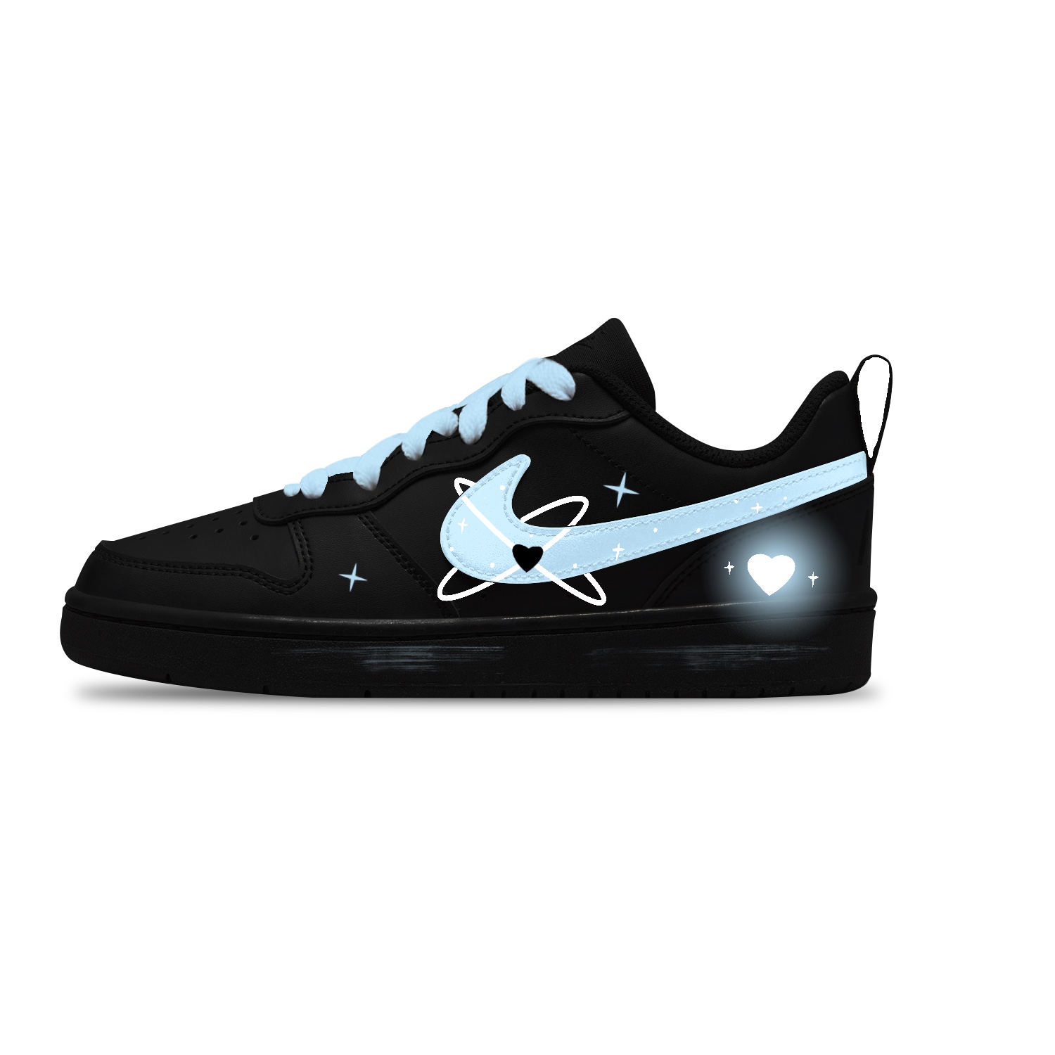 

Кроссовки для скейтбординга Court Borough с противоскользящей подошвой и устойчивостью к истиранию, низкие, детские, унисекс Nike, черный