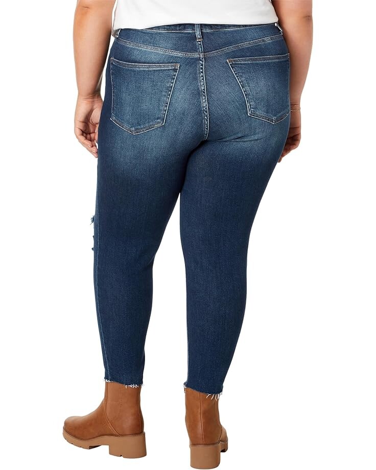 

Джинсы KUT from the Kloth Plus Size Rachael High-Rise Fab Ab Mom Raw Hem in Undivided, цвет Undivided