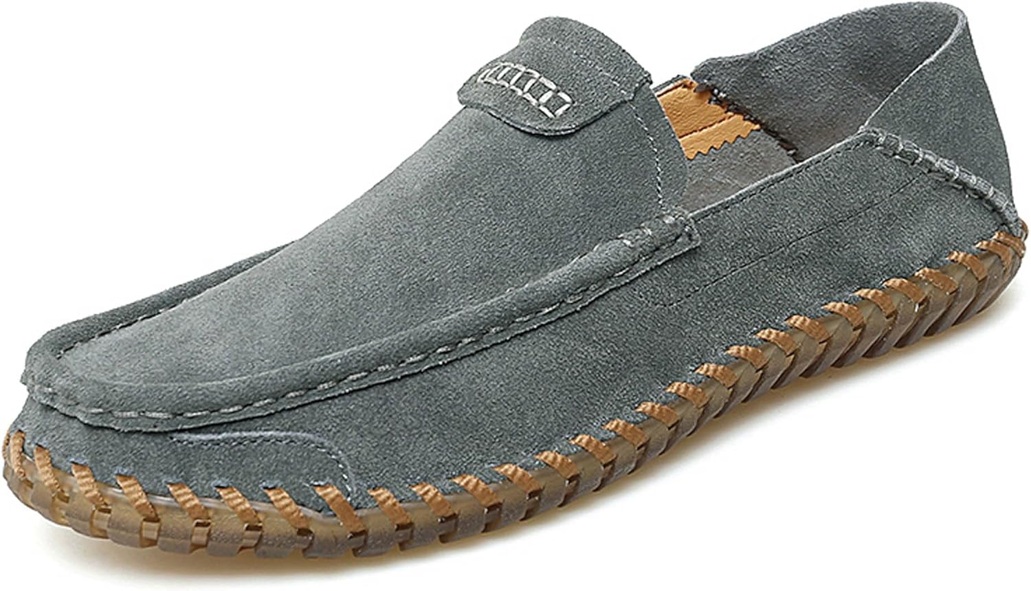 

Мужские летние мягкие замшевые туфли с монетницей, комфортные плоские туфли для вождения, классические колодочные противоскользящие топсайдеры Dzbajrqm, зеленый