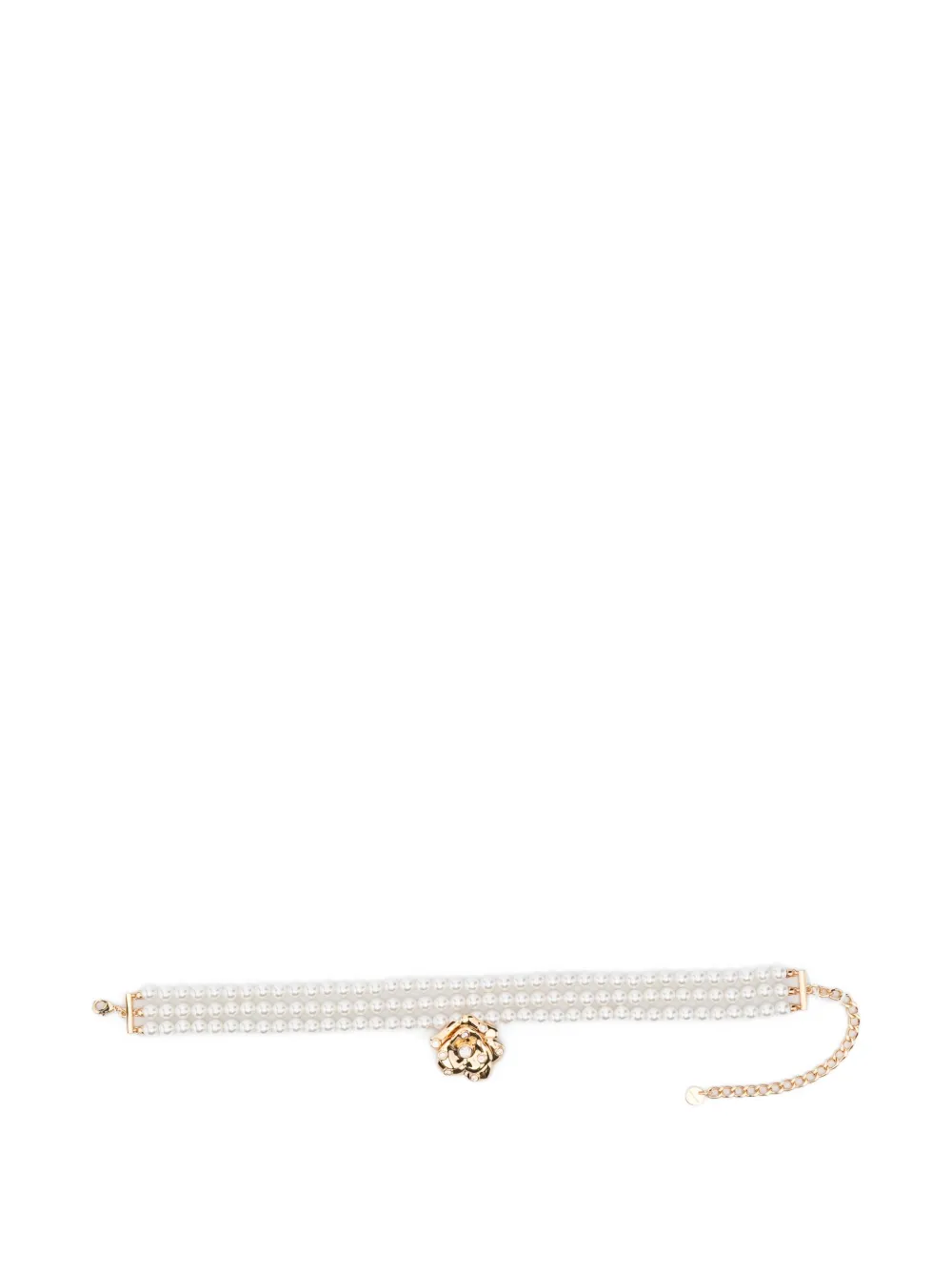 

Жемчужное ожерелье розового цвета Self-Portrait, золотой