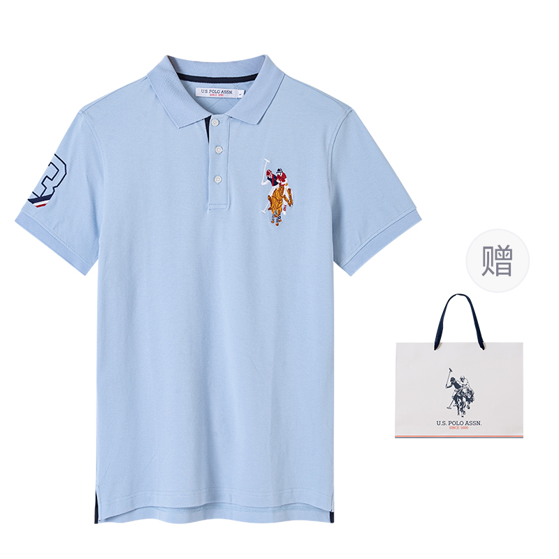 Футболка поло мужская U.S. POLO ASSN., светло-серая — фото 4