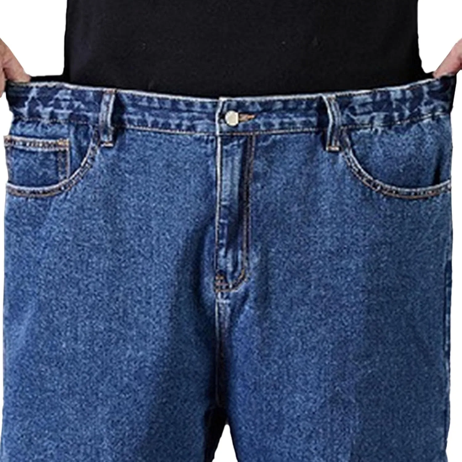 Джинсы свободные Skateboard Hip Hop, Dark Blue — фото 3