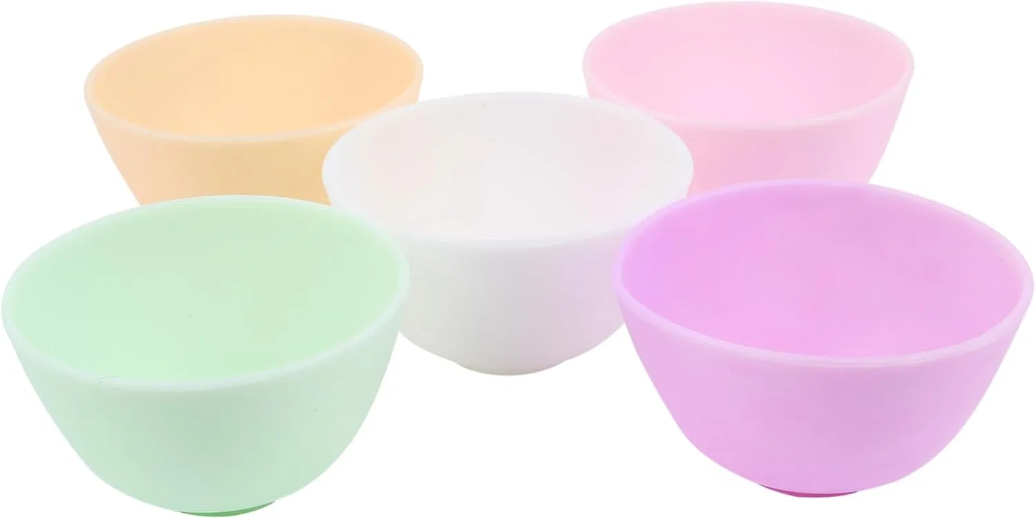 Набор мисок для масок из силикона Frcolor, 5 шт., разноцветные