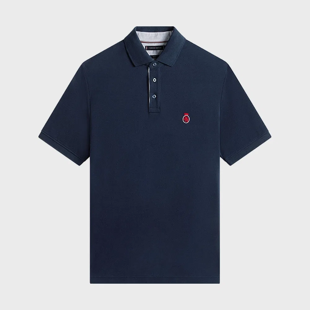 Мужская рубашка-поло Archive Crest Classic небесно-голубая от Tommy Hilfiger — фото 3