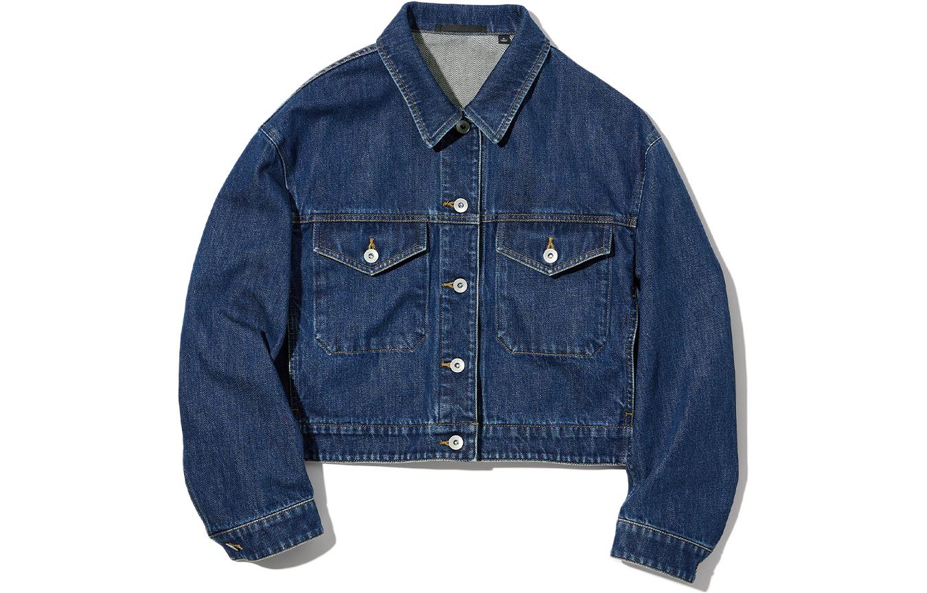 

Джинсовая куртка женская, цвет морской волны UNIQLO, Sea Blue, Синий, Джинсовая куртка женская, цвет морской волны UNIQLO, Sea Blue