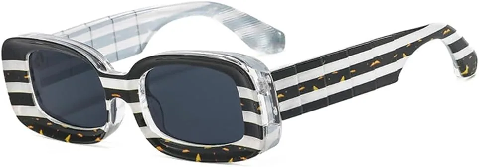 

Солнцезащитные очки прямоугольной формы для женщин и мужчин, винтажные, с поликарбонатными линзами, оправой в виде листьев, защитой от УФ-излучения UV400 VFDHN, C1