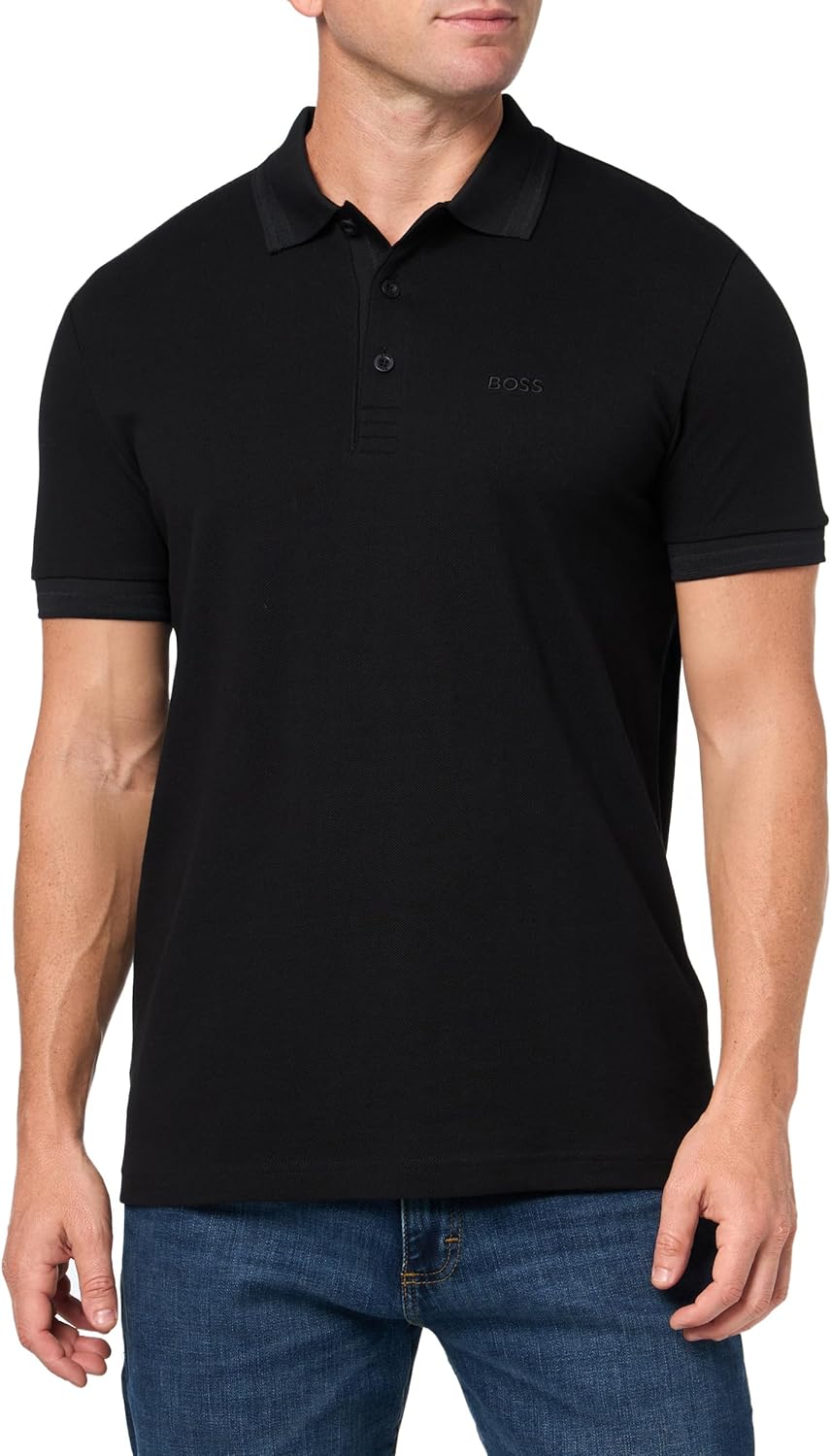 

BOSS Мужская поло с коротким рукавом Paddy, Black Sky, Черный, BOSS Мужская поло с коротким рукавом Paddy, Black Sky