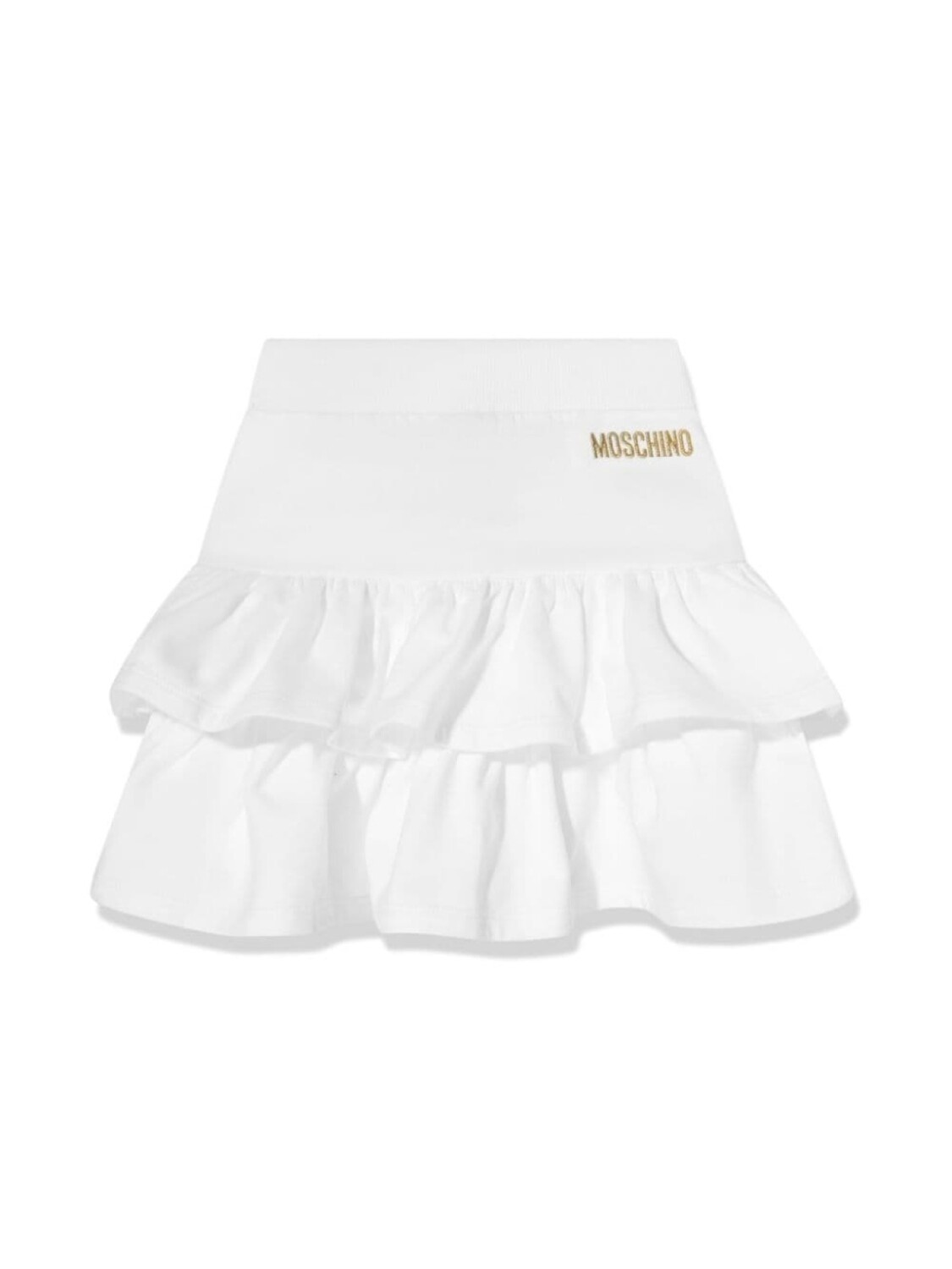 

Юбка с вышитым логотипом Moschino Kids, белый