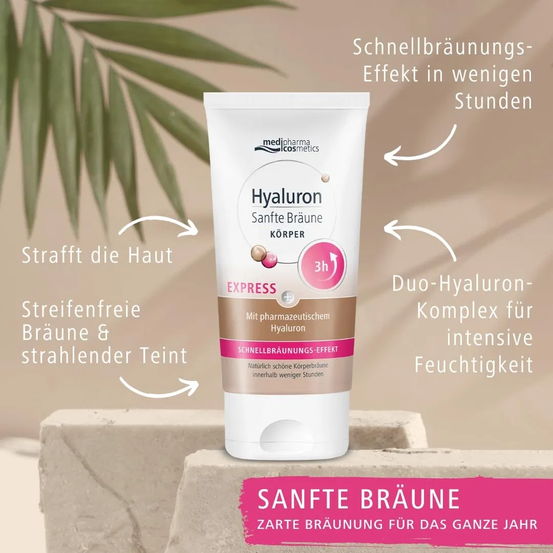 Крем для тела «Hyaluronic Gentle Tan Express» с эффектом автозагара Medipharma Cosmetics — фото 3